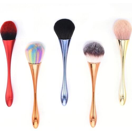 Large Luxury Flat Contour Cream Powder Foundation Powder Blush Face Shape Single Synthetic Hair Makeup Brushes Cosmetics Tool