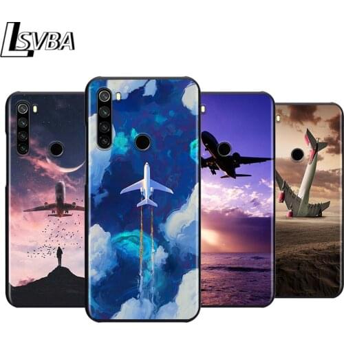 Plane Aircraft Silicone Phone Case For Xiaomi Redmi Note 9 9S Max 8T 8 7 6 5 Pro 5A 4X 4 Soft Black Cover