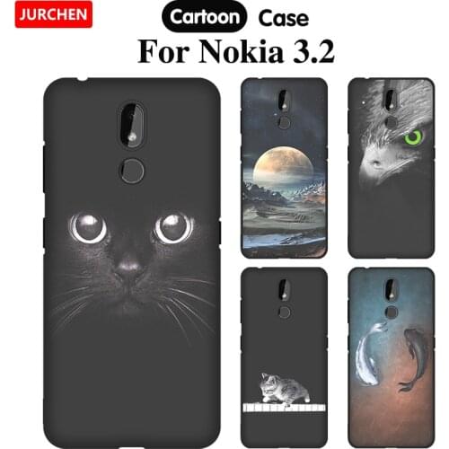JURCHEN Cartoon Case For Nokia 3.2 Case Cute Print Silicone Soft Tpu Back Cover For Nokia 3.2 Nokia3.2 2019 Phone Coque Funda