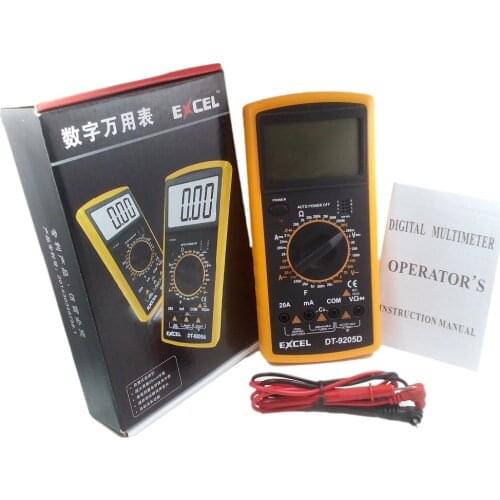 EXCEL DT9205D Digital Multimeter Transistor amplification tester Capacitance Resistance Tester Meter DC AC Current Voltage