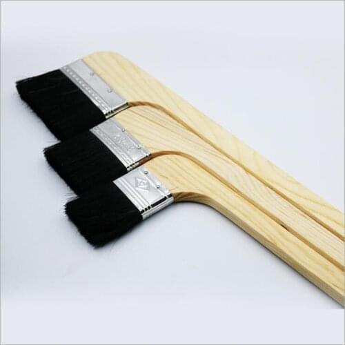 Wooden Paint Brushes Long handle elbow for wall painting BBQ Oil cleaning Dust removal Machine metal chips clear hand tool