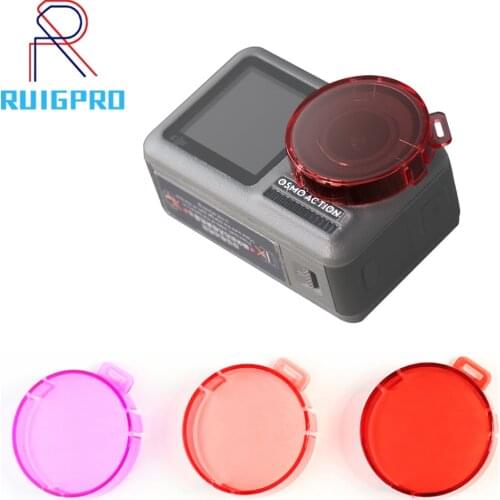 Optional OSMO ACTION Accessory Camera Lens Adjustable/Diving Filter Red/Pink/Purple