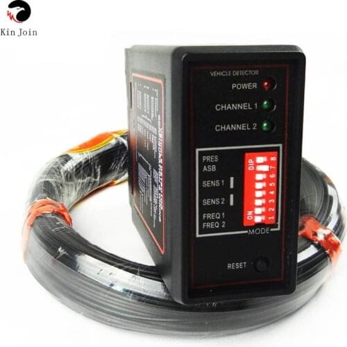 Double channel Loop Detector for car detecting with 50M 0.75mm loop sensor Coil wire use for parking system