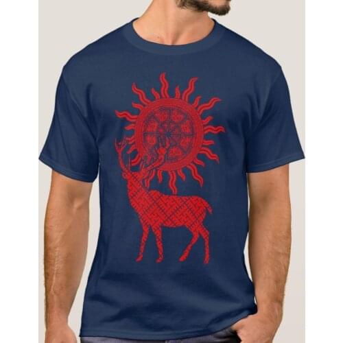 Kolovrat Slavic Deity of Sun Traditional Slavic Patterns T-Shirt. Summer Cotton Short Sleeve O-Neck Mens T Shirt New S-3XL