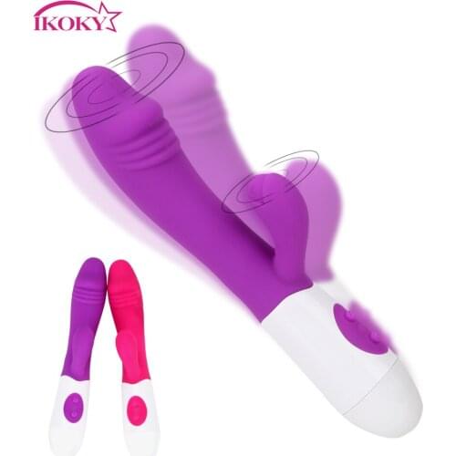 IKOKY G-Spot Vibrator Sex Toy for Woman Wand AV Stick Vibrator Vaginal Clitoral Massager Clitoris Stimulator 7 Speed