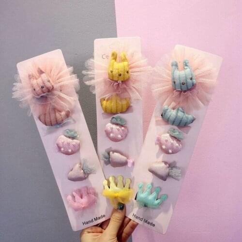 2020 Korean Cute Hair Clip Set Girl Baby Bear Puppy Bow Hair Accessories