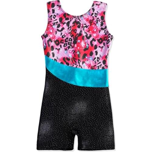 New 3-15Y Girls Ballet Leotards Sleeveless Biketard Girls Ballet Costumes Dancesuit Gymnastic Leotards Professional DanceWear