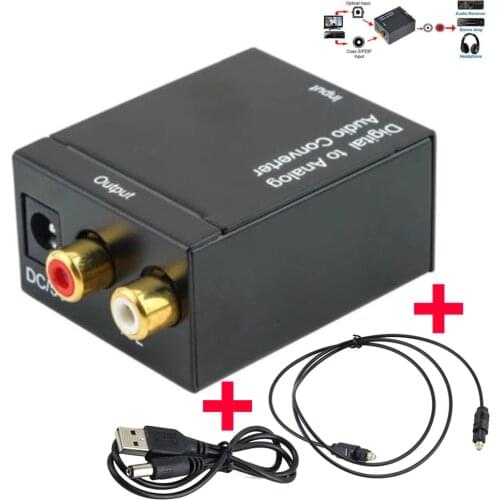 RCA L/R 3.5mm Digital to Analog Audio L/R Converter Fiber Optical Coaxial RCA Signal SPDIF to Analog Audio Decoder DAC Amplifier