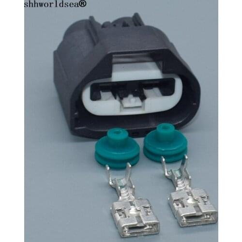 Shhworldsea 2 pin 9.5mm Auto Electri wire harness plug Ignition coil plug plastic connector 7283-3214-30