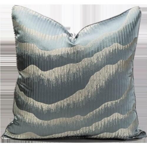Blue Printed Hugging Pillow Case Household Goods Cushion Cover High Quality Satin Polyester Pillow Case Sofa Cover