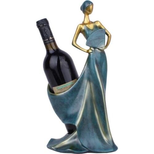 Modern minimalist beauty wine rack sculpture resin figure wine rack statue home decorations abstract figurines miniature crafts