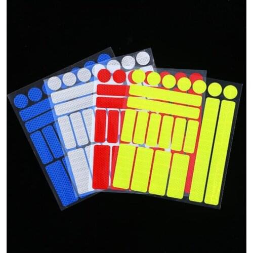 Bike Reflective Stickers Motorcycle Bicycle Reflector Cycling Warning Reflector Film Decal Tape Bicycle Sticker Bike Accessories