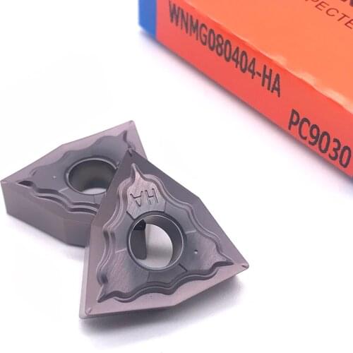 50PCS WNMG080404 HS PC9030 Carbide Inserts indexable cutter Stainless Steel for MWLNR/ WWLNR CNC lathe tool cutting tools