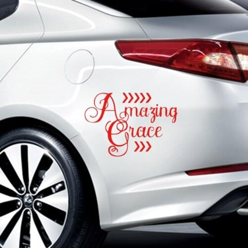AMAZING GRACE - VINYL Car Window DECAL Sticker Faith Hope Christian How Sweet