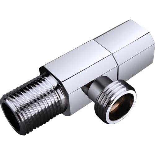 Angle Valve Copper Chrome Triangle Valve General Bathroom Valve Water Stop Valve Toilet Triangle Valve 1/2