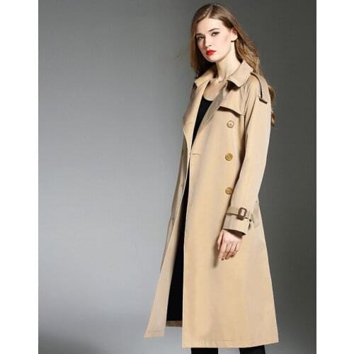 Windswear Girls Knee-Size Straight Barrel Profile Handsome 2008 New Autumn Fashion Major Brand Kaki Windswear Coat