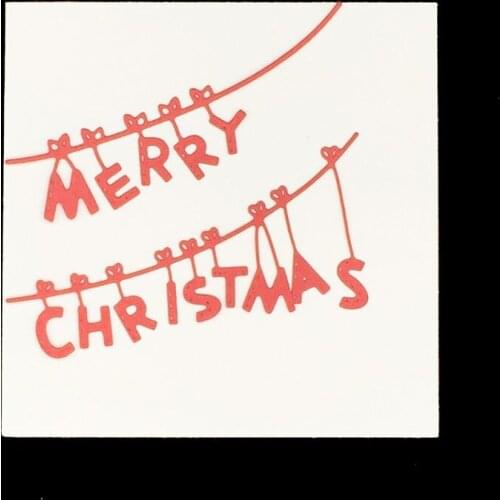 Hanging Merry Christmas Metal Cutting Dies Stencil Scrapbooking DIY Album Stamp H58C