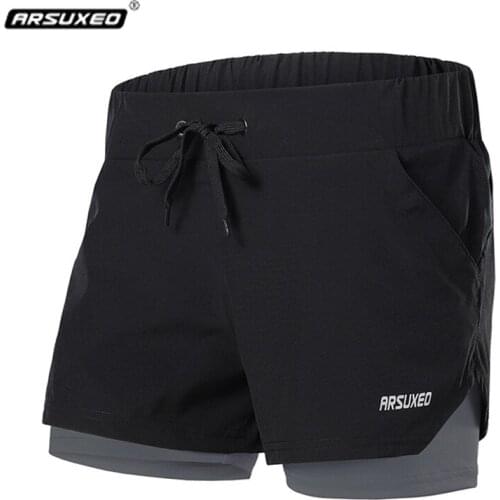 Fitness Sport Shorts Women 2 in 1 Sports Running Short Female Fitness Workout Push Up Gym Reflective Breathable Yoga Shorts