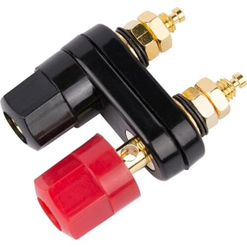 10pcs/lot 4mm Banana plugs Couple Terminals Red Black Connector Amplifier Terminal Binding Post Banana Speaker Plug Jack