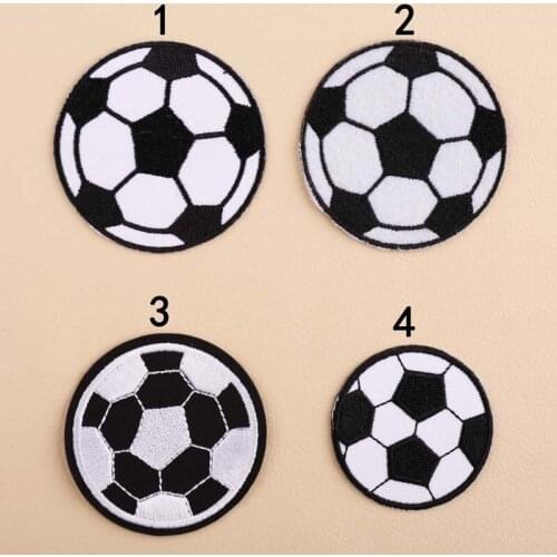 10PCS Embroidered Football Patches for Clothes Applique for Jeans DIY Accessories Cute Sports Iron on Patches