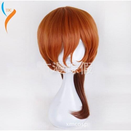 2019 New Anime Bungo Stray Dogs Chuya Nakahara Chuuya Wigs Heat Resistant Synthetic Hair Halloween Party Cosplay Costume Wig