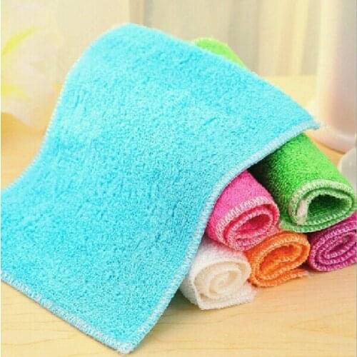 22.7*18.3 cm 40g High Efficient Anti-grease Dish Cloth Bamboo Fiber Washing Towel Magic Kitchen Cleaning Wiping Rag