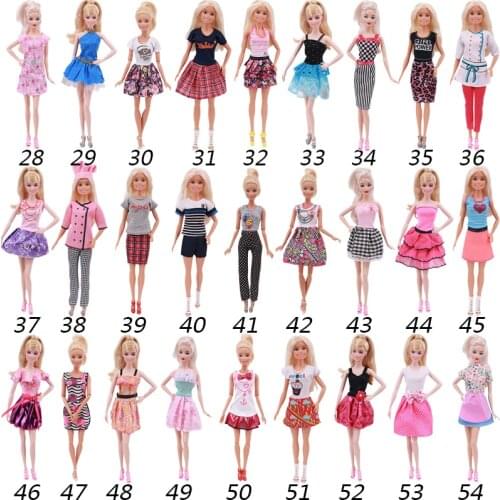 Random 3 Set/Lot Doll Dress Clothes Accessories For Barbies Doll Fashion Design Outfit Best Gift For Girl' Doll Kids Toy