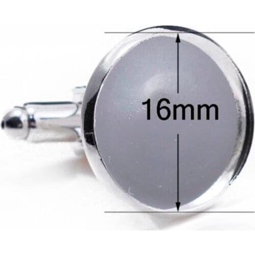 50Pcs Round 14mm 16mm 18mm 20mm Bezel Setting Tray Set Cufflink Blank Backs Base For DIY Cabochon Findings