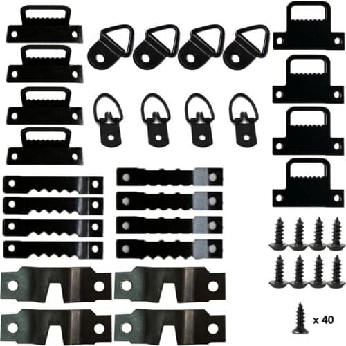 76pcs/set Photo Picture Frame Hanging Kit Heavy Duty Serrated Hanger Hardware For Wall Mounting