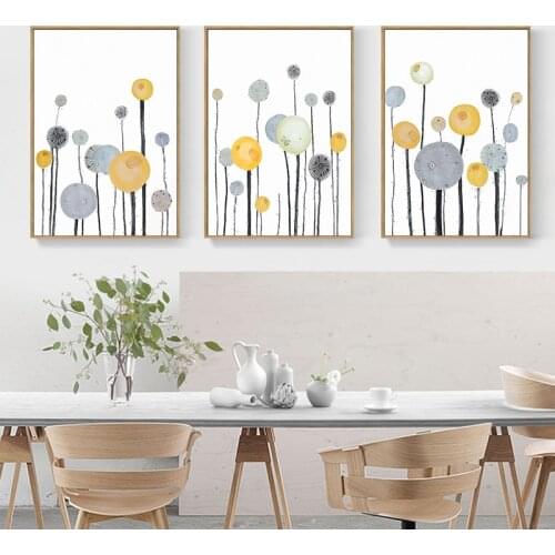 Abstract Flower Poster Plant Leaves Nordic Wall Art Picture Print Canvas Paintings Minimalist Living Room Decoration No Frame
