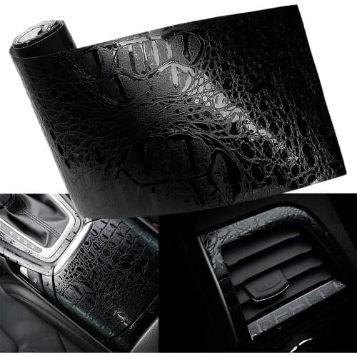 Automotive Interior Stickers Car Sticker Wrap Film Simulation Crocodile Styling Leather Interior Decor Decals 150*10cm