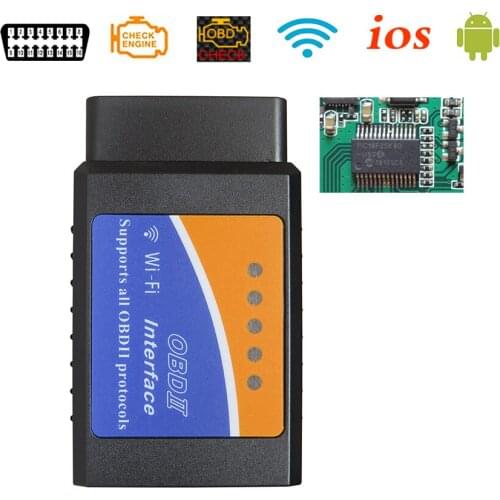 Real PIC18F25K80 Hardware V1.5 ELM327 WIFI OBD2 Car Diagnostic Scanner For Android/iphone Wi-fi ELM 327 OBD 2 Diagnostic Tool