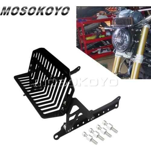 Motorcycle Black Headlight Luggage Carriers Rack Front Headlamp Mount Bracket Kit For BMW R ninet R9T R nine T Scrambler Pure