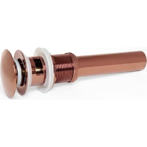 Free shipping 1 5/8" Pop up drain with overflow Rose gold clour drain