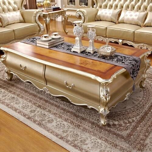 Jubaijia Huiou style tea table luxury solid wood storage living room 1.58 floor cabinet French high grade furniture F11