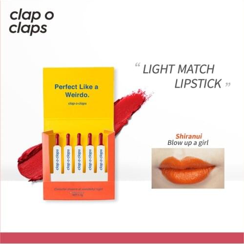 Clap o claps Cosmetic Halloween Light Match colorful Lipstick funful new arrival waterproof long-lasting