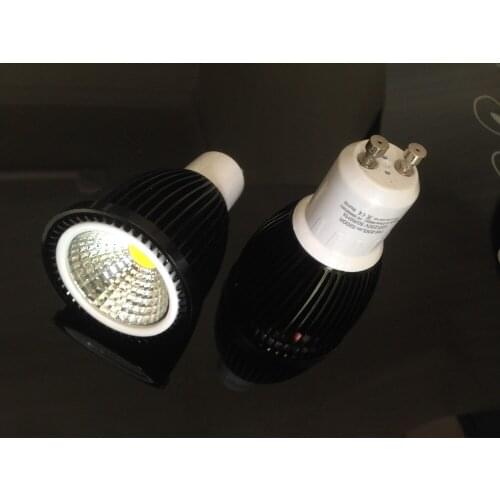 DHL Free shipping 30PCS/LOT Dimmable COB LED Spotlight 3W/5W/7W Black Case E27/E14/GU10/MR16