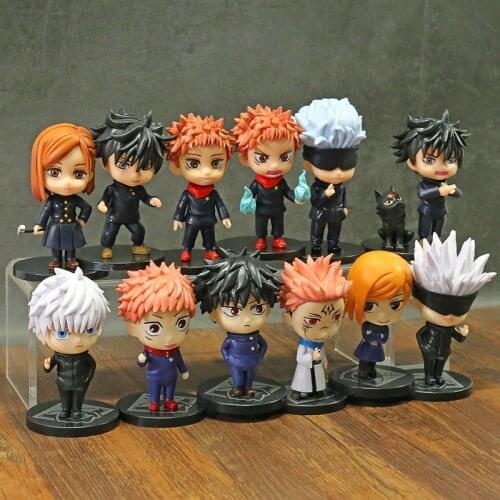 Jujutsu Kaisen Itadori Yuji Fushiguro Megumi Kugisaki Nobara Gojo Satoru Ryomen Sukuna Q Version Figures Toys Dolls 6pcs/set
