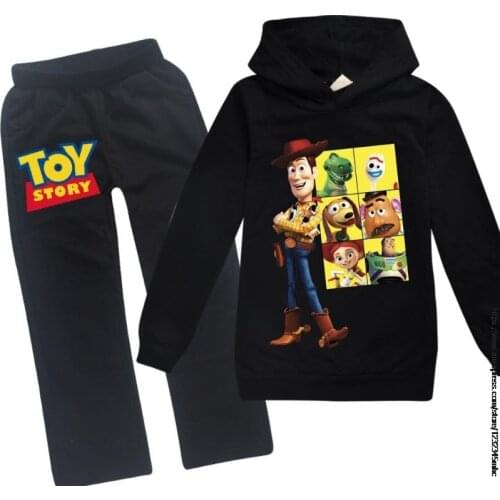 Toy Story 4 girls clothes set Cosplay Kids Cotton Clothes Sets Girls Boys Sports Hooded T-Shirt Pants 2pcs/Sets Casual Tracksuit
