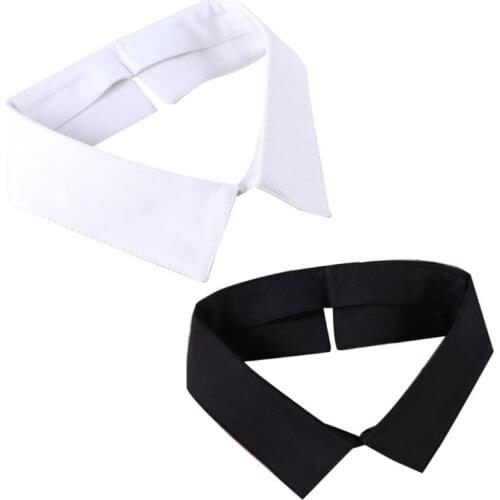 Classic Black/White Collar Shirt Fake Collar Tie Vintage Detachable Collar False Collar Lapel Blouse Top Clothes Accessories