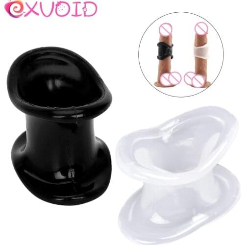 EXVOID Penis Ring Scrotum Stretcher Penis Sleeve Delay Ejaculation Cock Cage Male Chastity Device Sex Toys For Men Adult Product