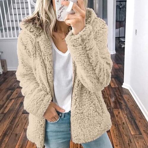 New Womens Ladies Warm Faux Coat Jacket Winter O-neck Solid Long Outerwear Comfy Daily Simple Coat Верхняя Одежда Женская 2021