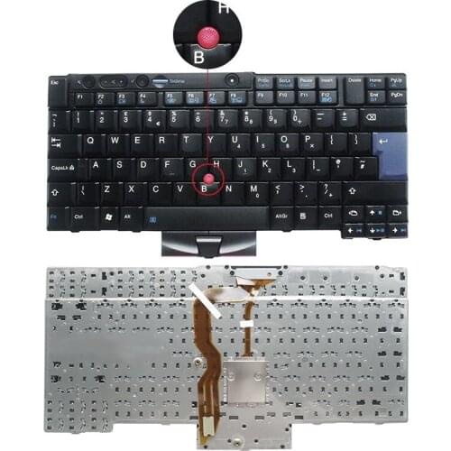 New UK for Lenovo X220 X220i X220T T400s T410 T510 W510 Laptop Keyboard for IBM UK W520 T520I T510I T410I 45N2135 45N2170