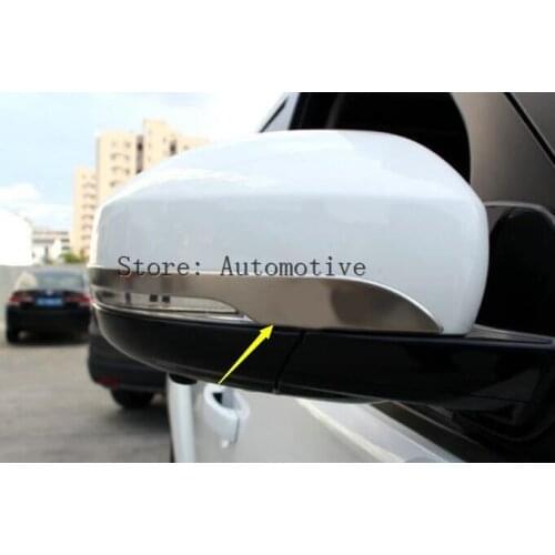 New Style ! For Land Rover Discovery 4 stainless steel Side Door Rearview Mirror Strip Cover Trim Molding Garnish 2 pcs / set