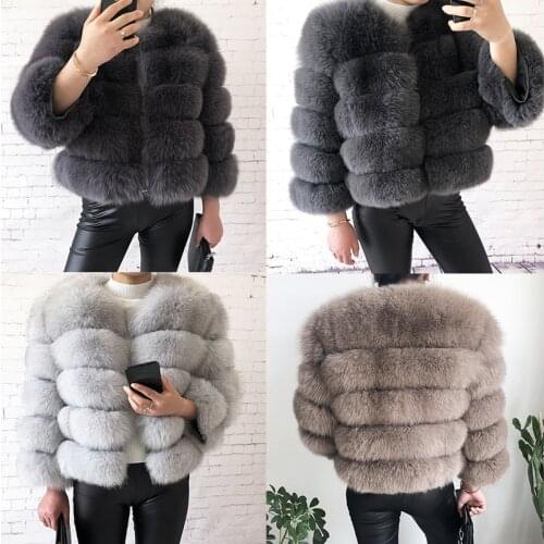 New Style Fur Coat Quality Fur Jacket Female Winter Warm Leather Fox Fur Coat High Quality Fur