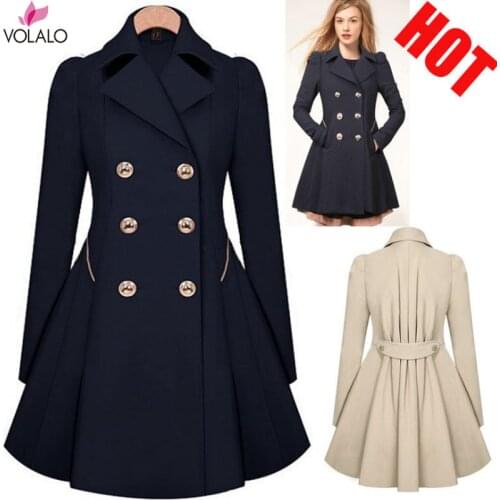 Autumn Winter Coat For Women Adjustable Waist Slim Solid Black Coat Beige Black Long Jackets Female Outerwear Plus Size