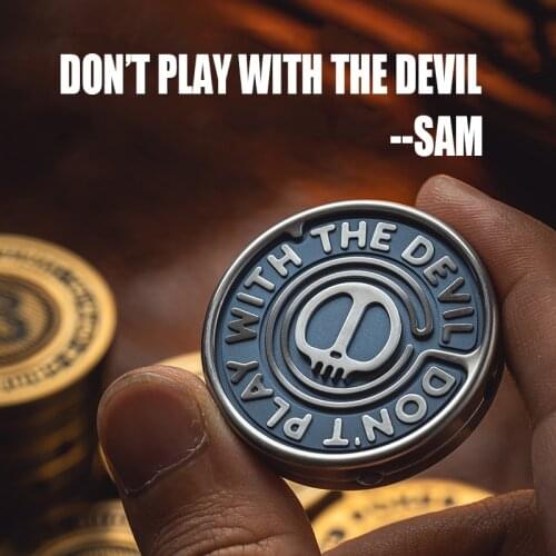 2099-SAM LAUTIE Pop Coin Brand New Skull Image Fingertips Adults Play With Decompression Toys