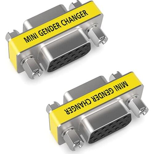 D-Sub Connectors HD15 DB15 Male to Male VGA Connector Female to Male Gender Changer Converter Adapter Female to Female Connector