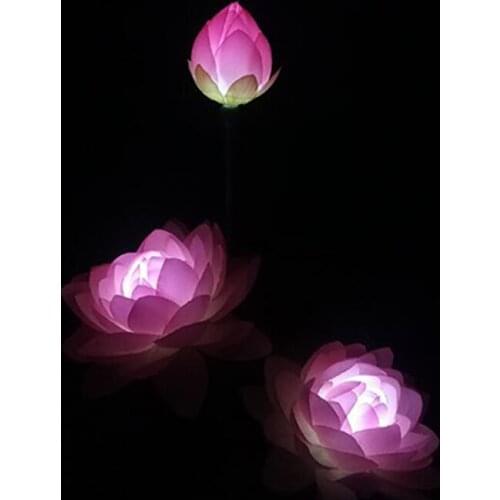 Solar Light For Garden Decoration Outdoors Waterproof 3 Head Solar Lotus Lamp LED Light Lawn Ground Plug Lantern Pole