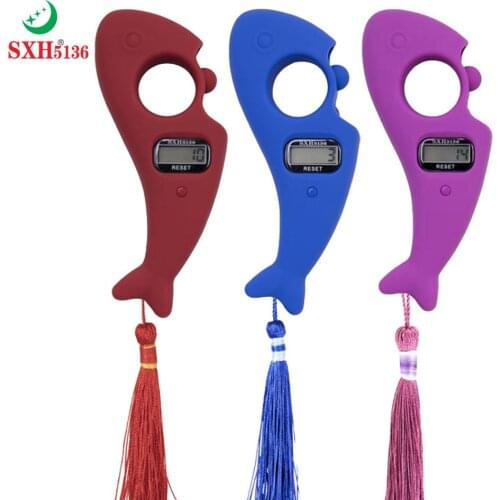 SXH5136 Factory Wholesale Electronics Digital Tally Counter Fish Shape Prayer Digital Tasbih
